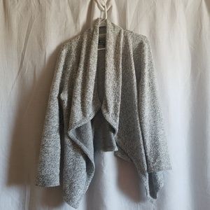 Gray Knit Open Sweater